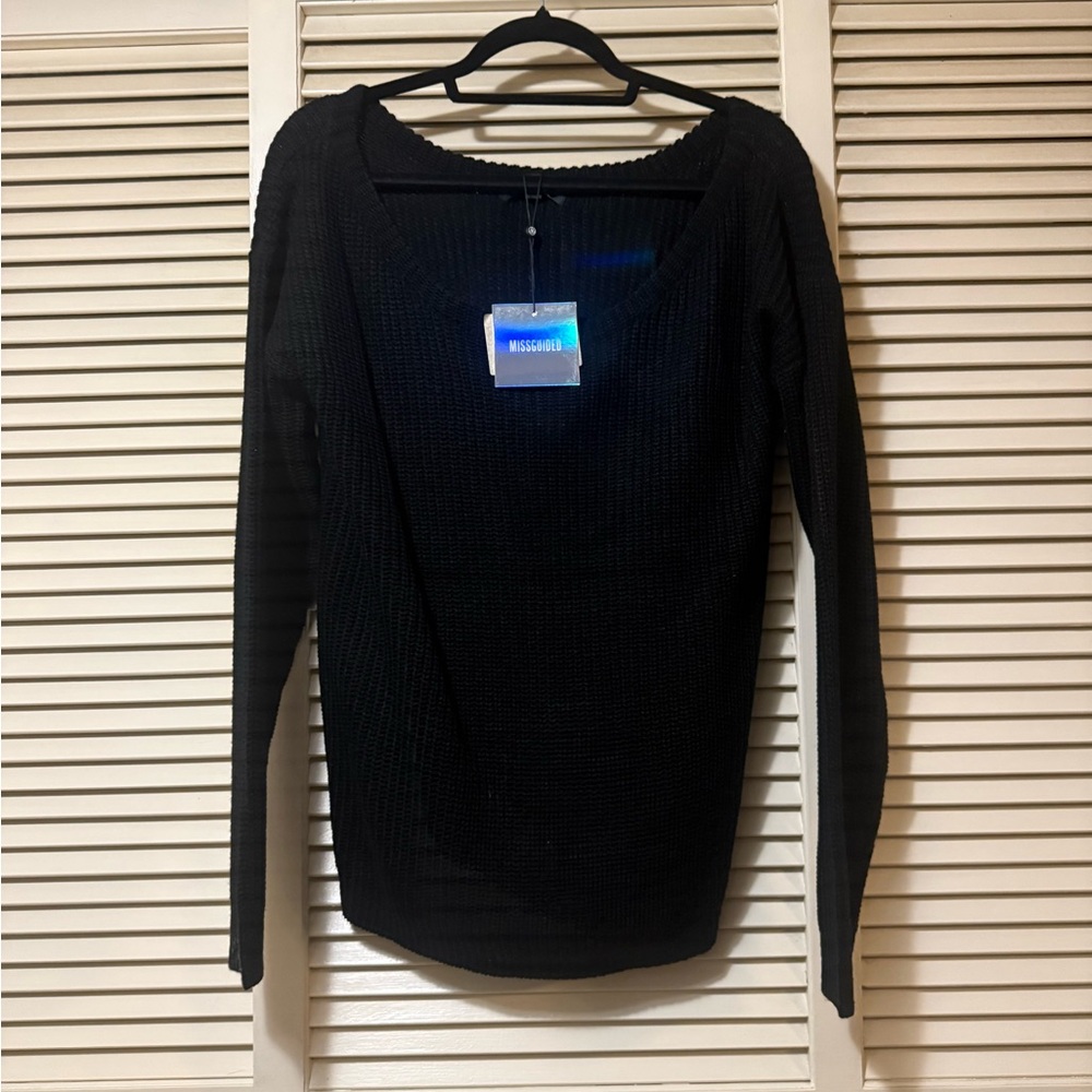 NWT Missguided Black Women's Top/ sweater - SM